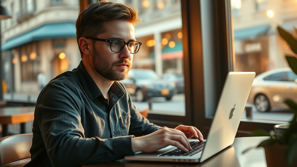 small business owner using free keyword research tools laptop content SEO