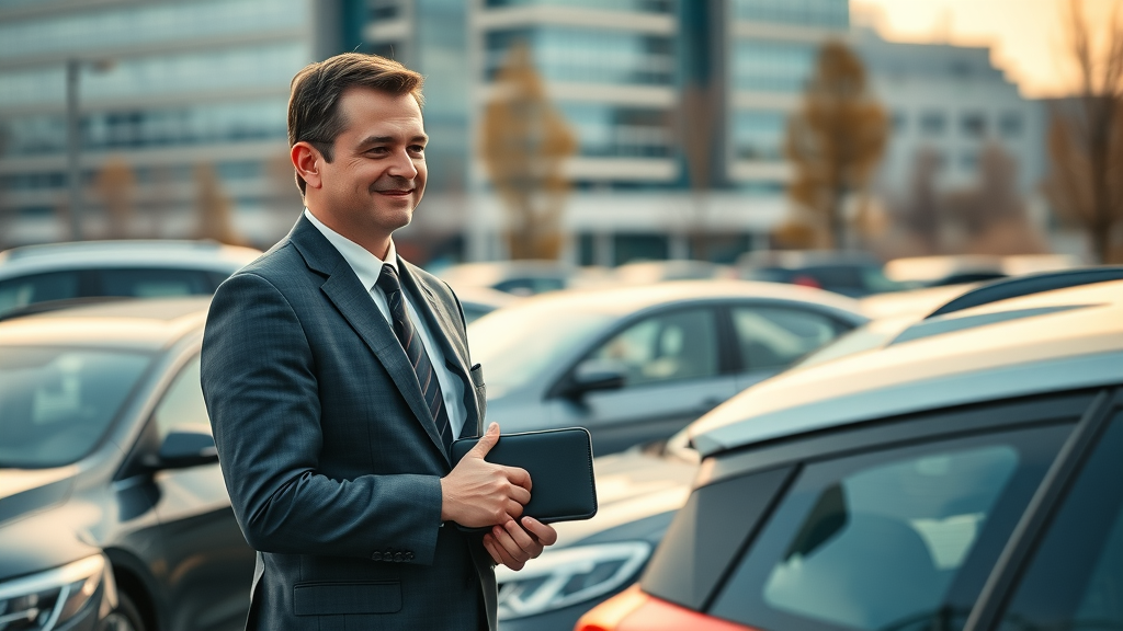 Complimentary vehicle pickup service at city office for busy professionals.