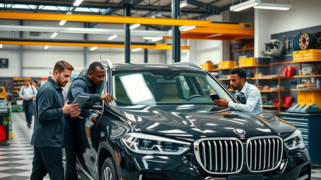 Skilled auto body repair team works quickly in bright Sacramento workshop